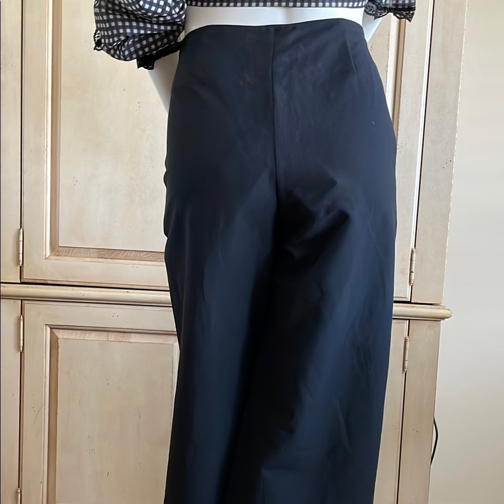 Krizia High Rise Flat Front Wide Leg Minimalist Design Pant Made in Italy NWT 8 - Picture 8 of 14